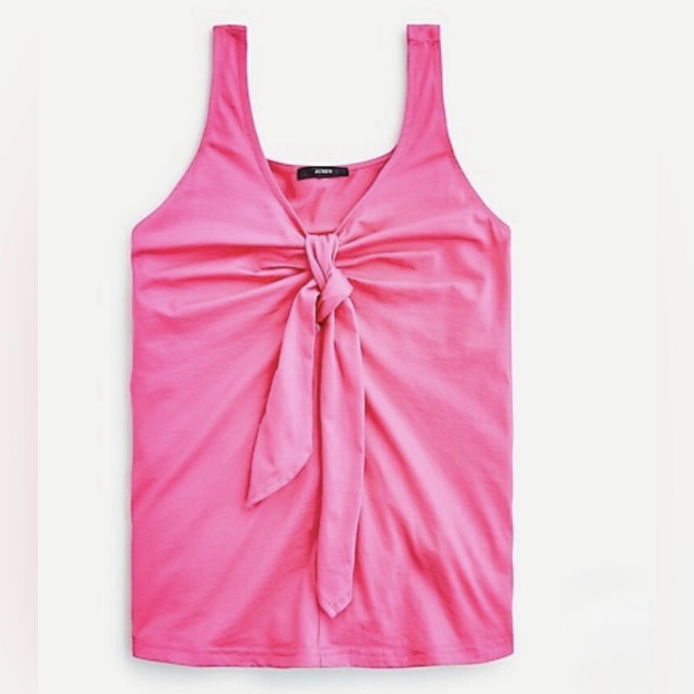 J. Crew Tie Front Tank Top in Fuchsia. Size XL. NWT!